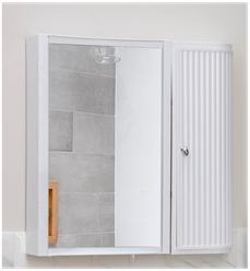 Шкаф для ванной BEROSSI ВК Hilton Premium Right НВ 337, (ШхГхВ): 54.1х14.6х55 см, снежно-белый