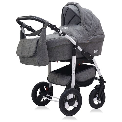 Коляска универсальная Bart-Plast Fenix Prime PCOF 2 в 1 черный джинс 02