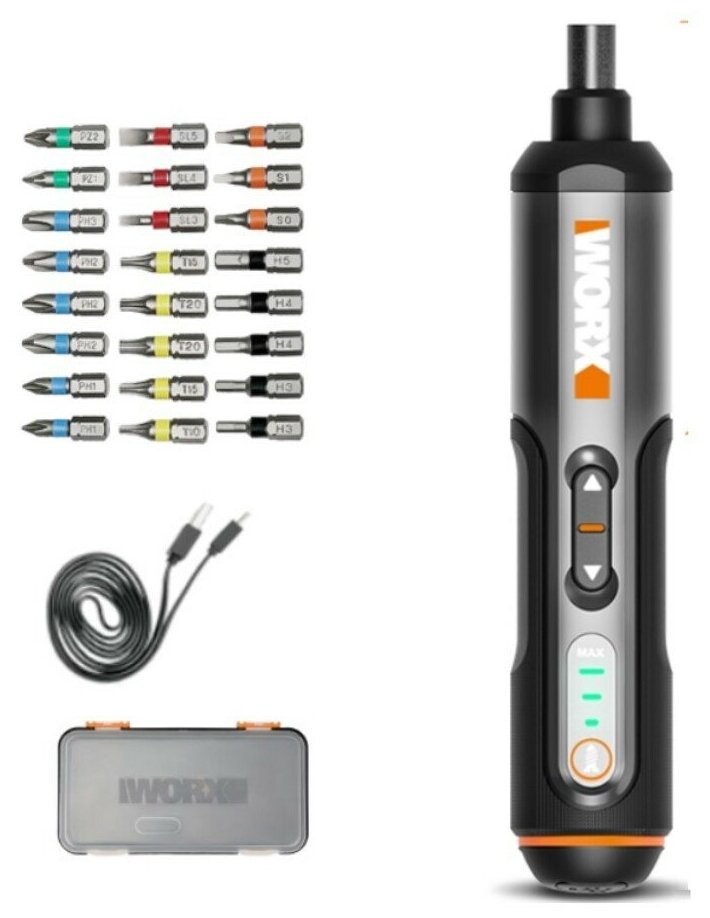 Набор электрических отверток Worx 4V перезаряжаемый USB WX240