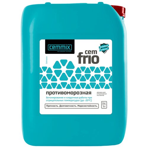 Добавка противоморозная Cemmix CemFrio 5.83 кг 5 л синий добавка противоморозная cemmix cemfrio 1 л