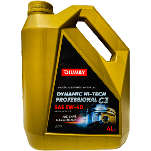 Масло Oilway Dynamic Hi-Tech Professional 5w40 C3 Sn ( 4л) Синт. NEFTESINTEZ арт. 4640076016527