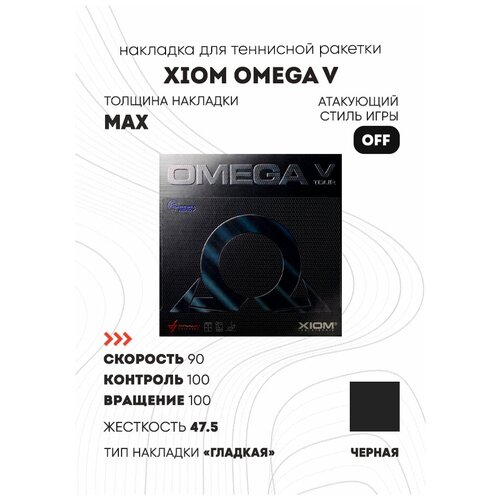 Накладка Xiom Omega V Tour цвет черный, толщина max