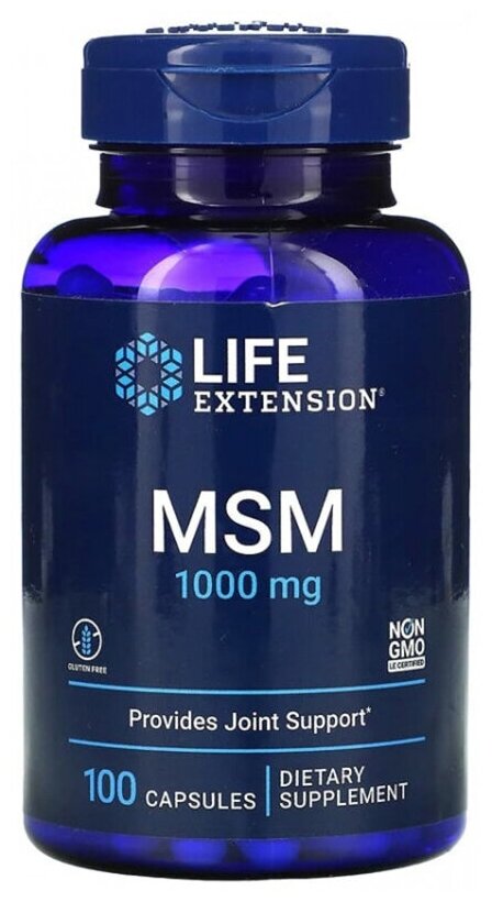 LIFE Extension MSM 1000 мг 100 капс.