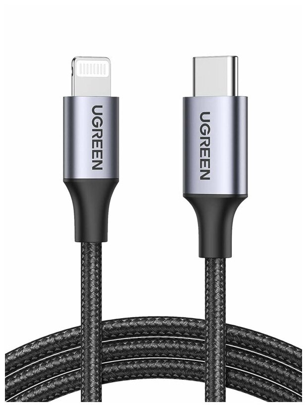 Аксессуар Ugreen US304 USB-C - Lightning 2m Black 60761