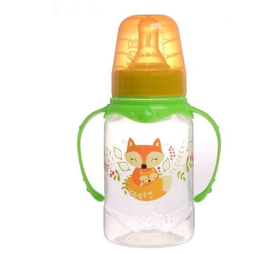 Mum&Baby / Бутылочка для кормления 150 мл + нагрудник детский, непромокаемый из махры Лисичка Соня