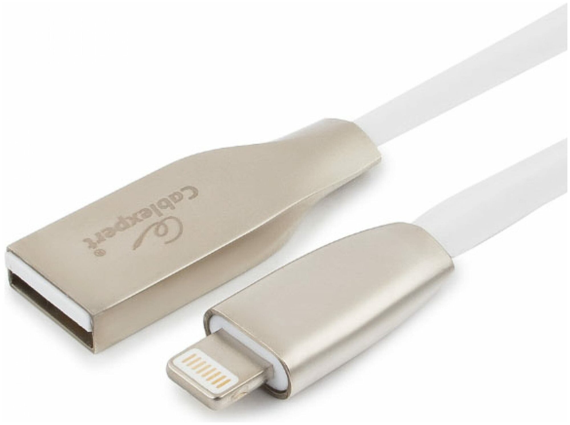 Кабель Gembird Cablexpert Gold Series USB AM/Lightning 3m White CC-G-APUSB01W-3M - фото №2