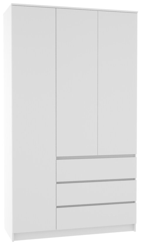 Шкаф распашной 3 створки МШ 1200.1 модульная система Мори ДСВ Белый 210х120,4х50,4 см