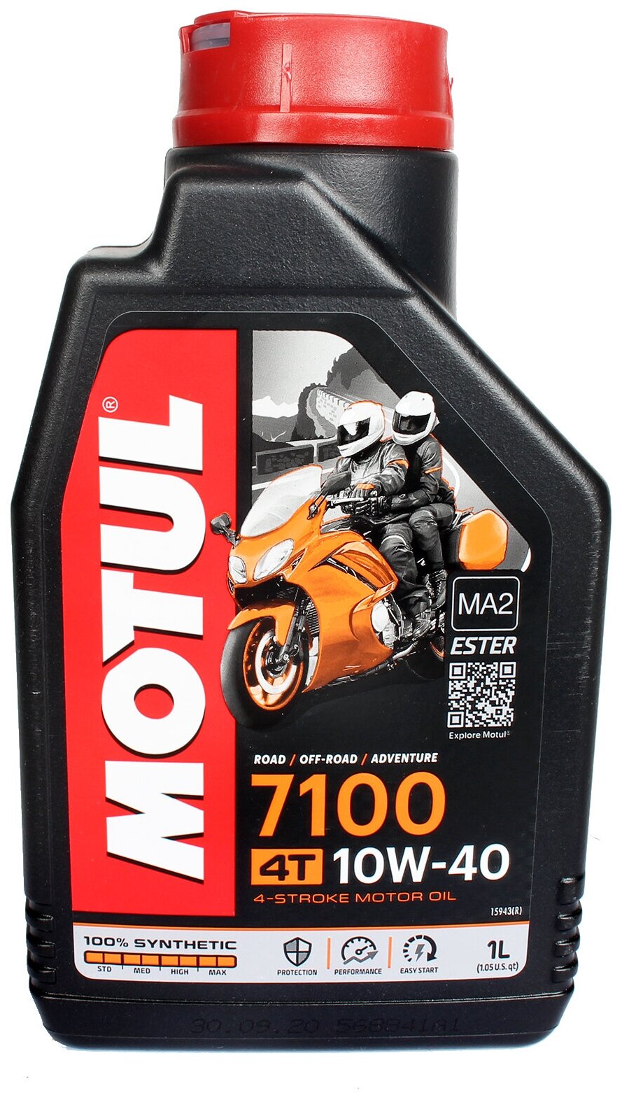 MOTUL Масло Моторное Для Мотоциклов 10w40 Motul 1л Синтетика 7100 4t