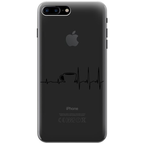 Силиконовый чехол на Apple iPhone 8 Plus / 7 Plus / Эпл Айфон 7 Плюс / 8 Плюс с рисунком Coffee Cardiogram силиконовый чехол на apple iphone 8 plus 7 plus эпл айфон 7 плюс 8 плюс с рисунком chaos