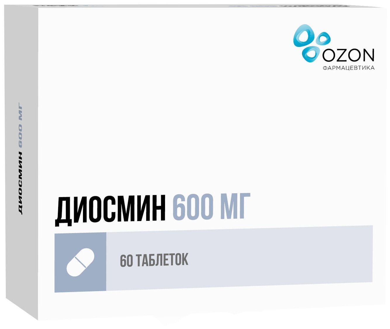 Диосмин таб. п/о плен., 600 мг, 60 шт.