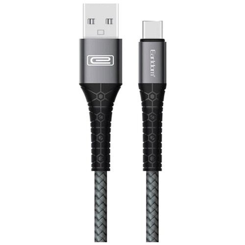 USB кабель Earldom EC-091C Type-C, 1м, нейлон (черный)