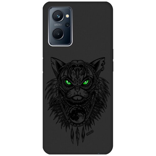 Матовый Soft Touch силиконовый чехол на Realme 9i, Рилми 9и с 3D принтом Shaman Cat черный матовый soft touch силиконовый чехол на realme 9i рилми 9и с 3d принтом colorful parrot черный