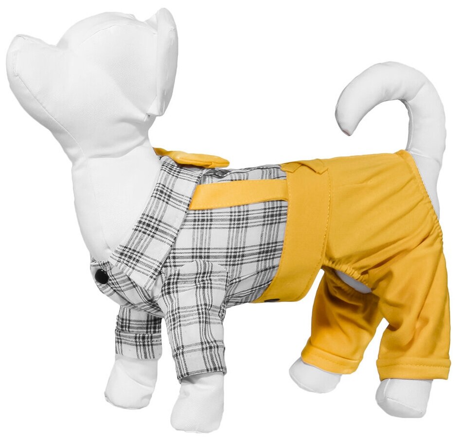 Yami-Yami одежда Костюм для собак с жёлтыми брюками ХS (спинка 20 см) нд28ос 52047-1 0,071 кг 52047 - фотография № 1