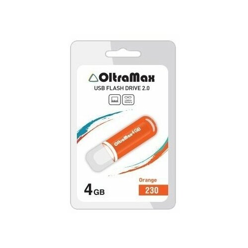 Флешка OltraMax 230 4GB Orange