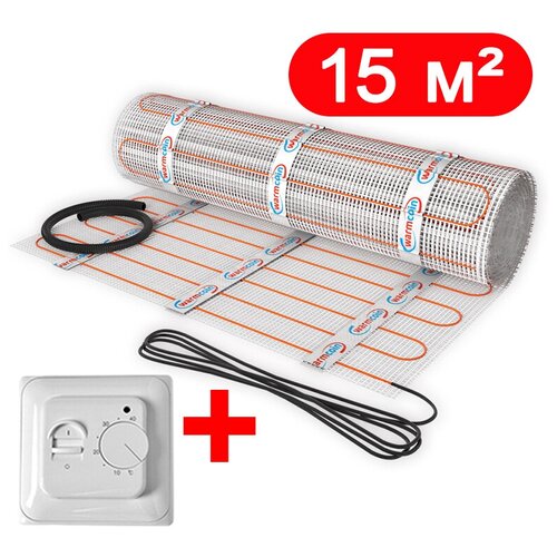 Теплый пол WarmCoin Экомат 15 мкв 05 х 30 м с термостатом 16092₽