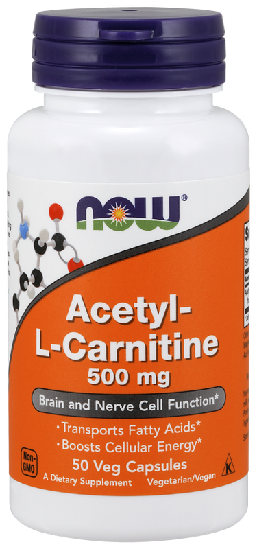 Acetyl-L Carnitine капс., 500 мг, 100 мл, 65 г, 50 шт.