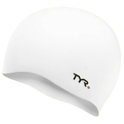 фото Шапочка для плавания tyr wrinkle free silicone cap, белый