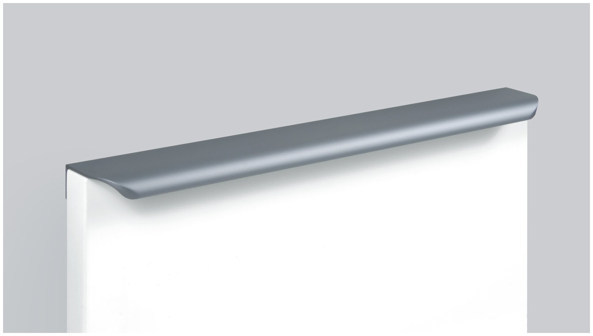 Мебельная ручка торцевая MONTE, длина - 497 мм, установочный размер - 448 мм, цвет - Серый, алюминий, RT110GR - фотография № 1