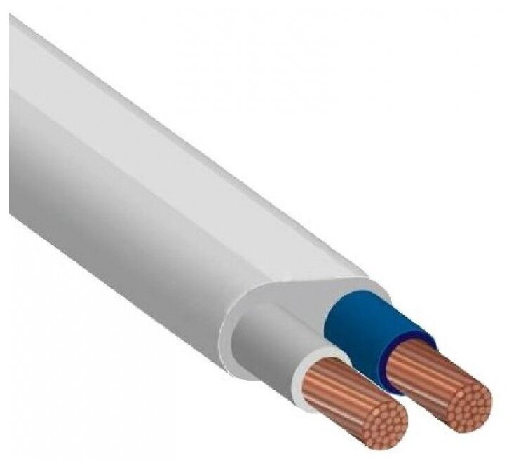 фото Шнур ШВВП 2х0,5 белый-50 м