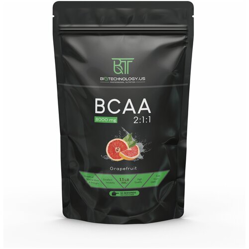 БЦАА Biotechnology.US BCAA 2:1:1 8000мг 500г(грейпфрут)