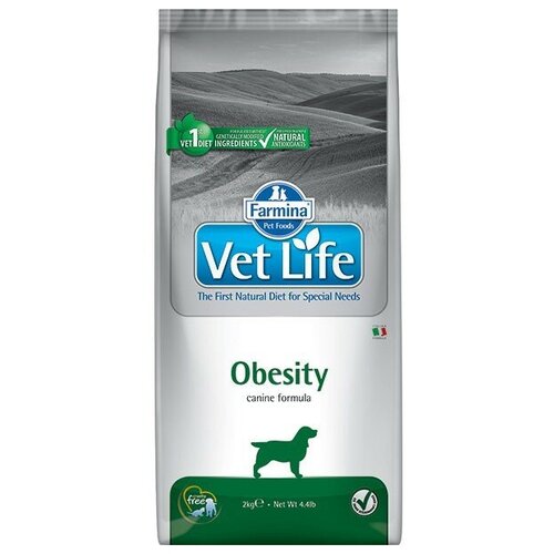 FARMINA вет.корма Сухой корм для собак при ожирении Vet Life 4376 2 кг 39138 (2 шт)