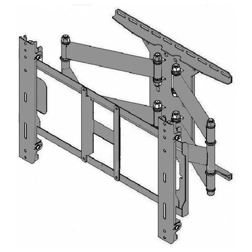 Кронштейн настенный наклонно-поворотный 4-х коленный для ТВ 70-98