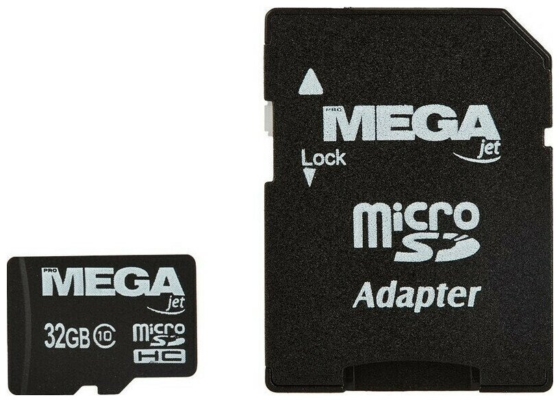 Карта памяти Карта памяти ProMega jet microSDHC UHS-I Cl10 + адаптер, PJ-MC-32GB