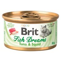 Brit Консервы для кошек с тунцом и кальмаром (Fish Dreams Tuna Squid) 111363 | Fish Dreams Tuna Squid, 0,08 кг (2 шт)