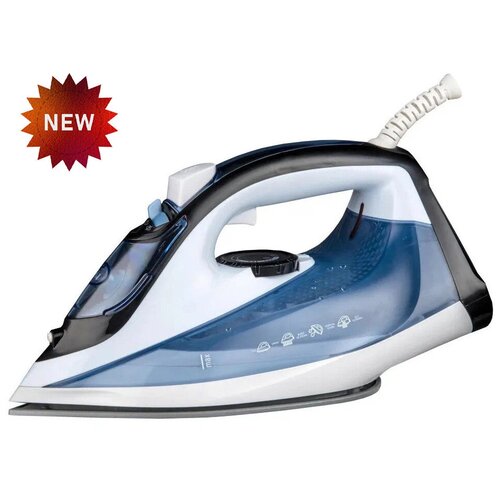 Утюг электрический функция вертикальной глажки подошва с антипригарным покрытием2200Вт домашний паровой удар белый голубой UP 277700₽