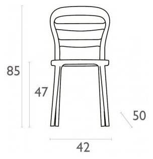 Стул пластиковый Siesta Contract Miss Bibi - фотография № 2