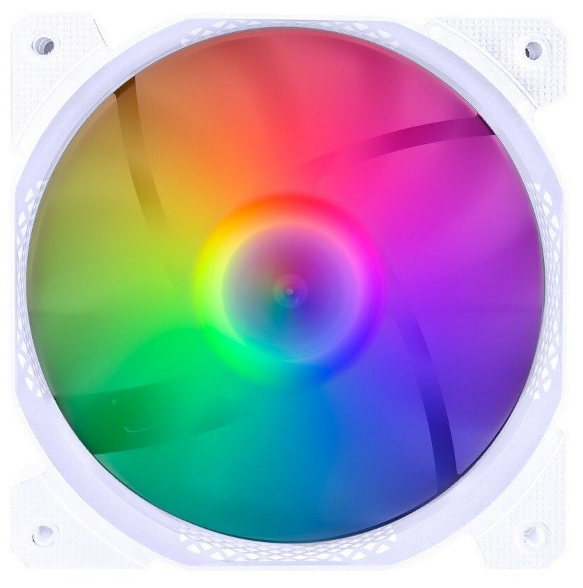 1STPLAYER Вентиляторы F1 White 120mm, LED 5-color, 1000rpm, 3pin F1-WH bulk