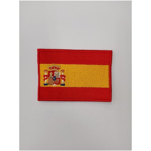 Шеврон (нашивка, патч) Государственный флаг - Испания на липучке, 8 * 5,5 см