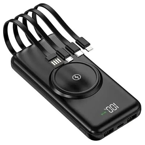 Power Bank 30000 mah Повербанк для телефона Внешний аккумулятор с беспроводной зарядкой Зарядное устройство для смартфона 224300₽