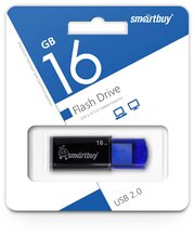 Флеш-накопитель USB 2.0 Smartbuy 16GB Click Black-Blue (SB16GBCL-B)