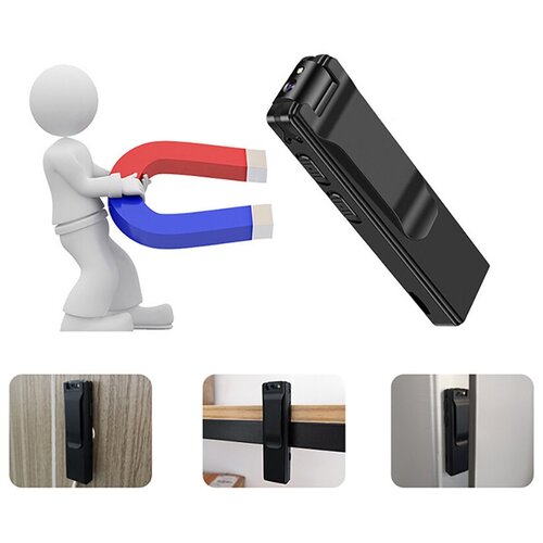 Цифровая мини камера Pocket A-33 Full HD с фонариком с магнитным корпусом с датчиком движения циклической записью нагрудная камера 469000₽