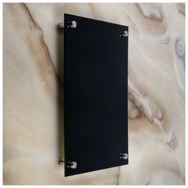 Дистанционный держатель для табличек, 19х60 мм, цвет матовый никель,набор 6 шт. 4679252 - фотография № 3