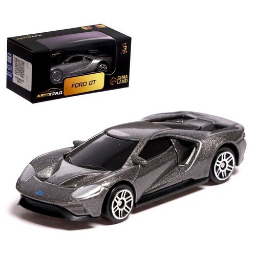 Машина металлическая FORD GT, 1:64, цвет серый машина металлическая ford gt 1 64 цвет серый