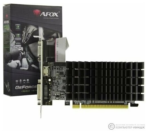 Видеокарта AFOX AF210-1024D3L5-V2 AFOX Geforce G210 1GB DDR3 64BIT, DVI-I, HDMI, VGA (D-Sub), LP Heatsink