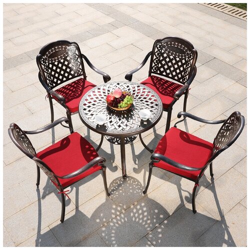 Комплект мебели из литого алюминия стол круглый сорренто 