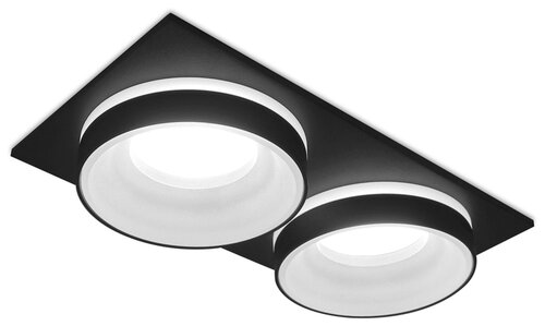 Спот Ambrella light TN319, GU5.3, 20 Вт, 2 лампы, 4200, цвет арматуры: черный, цвет плафона: черный