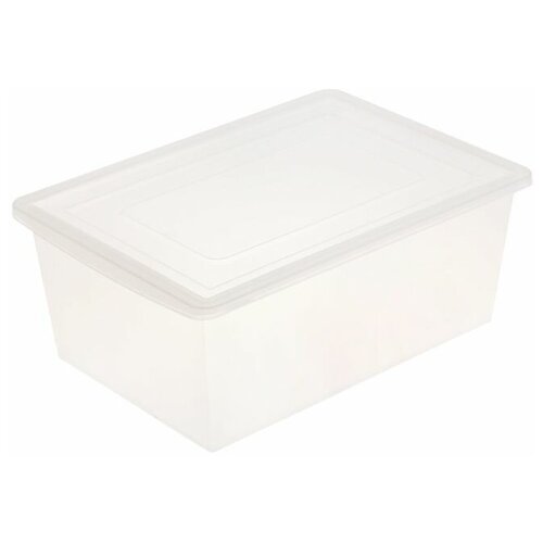 Ящик универсальный для хранения с крышкой, объём 30л, цвет прозрачно-матовый