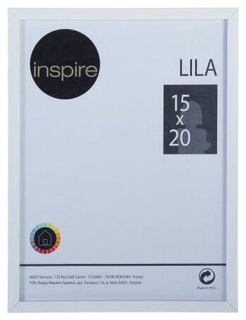 Рамка Inspire «Lila» 15х20 см цвет белый