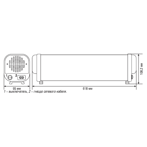 Рециркулятор бактерицидный 2х15Вт Т6 G13 IP20 655х115х105 NUR-01-215-G13-WH (без ламп)Navigator