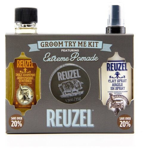 REUZEL Набор подарочный набор для мужчин Groom Try Me Kit feat. Extreme Pomade