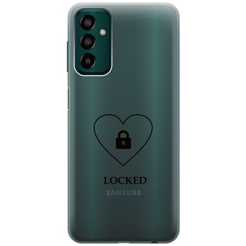 Силиконовый чехол с принтом Locked для Samsung Galaxy M13 / Самсунг М13 матовый чехол locked w для samsung galaxy m13 самсунг м13 с 3d эффектом черный