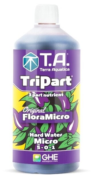 Набор удобрений Terra Aquatica (GHE) TriPart Bloom + Grow + Micro HW, 3 х 1л - фотография № 5