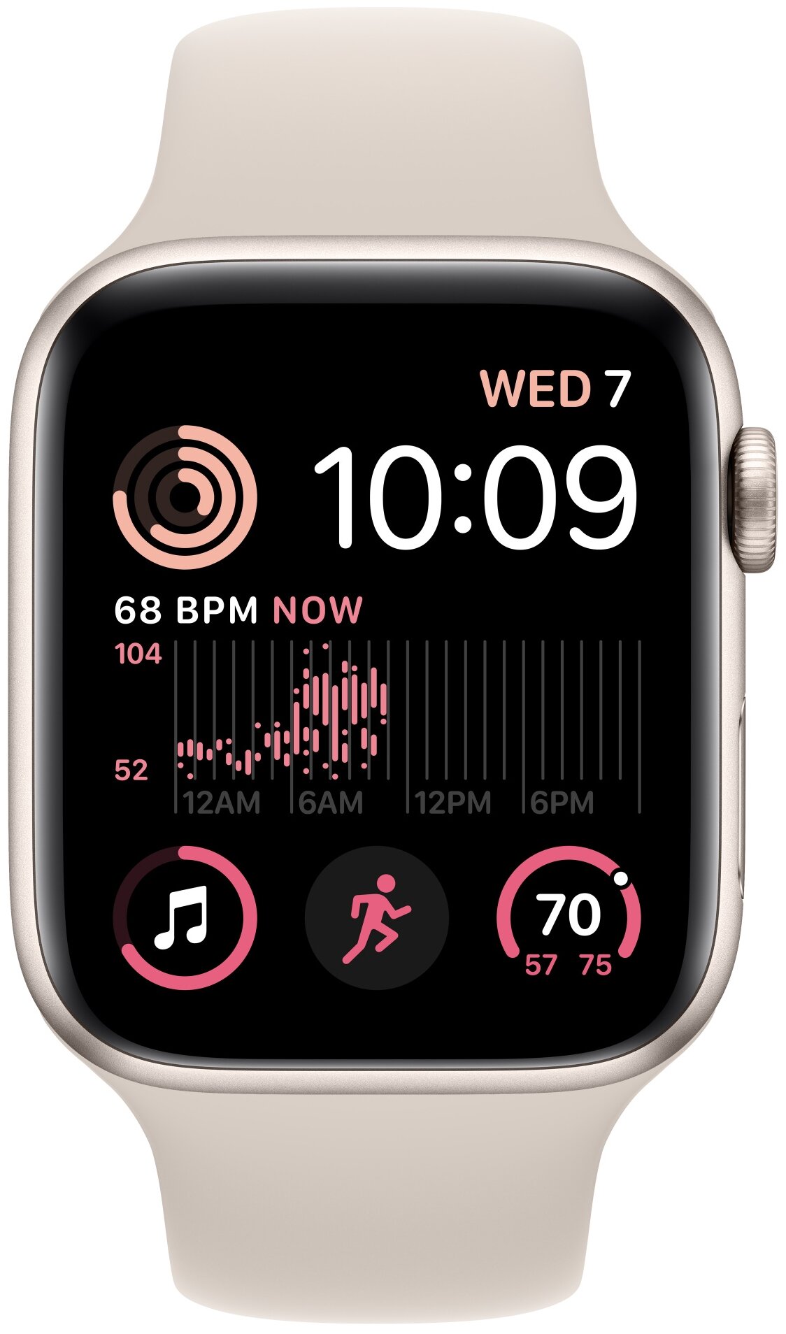 Умные часы Apple Watch Series SE Gen 2 40 мм Aluminium Case GPS, starlight Sport Band - фотография № 2
