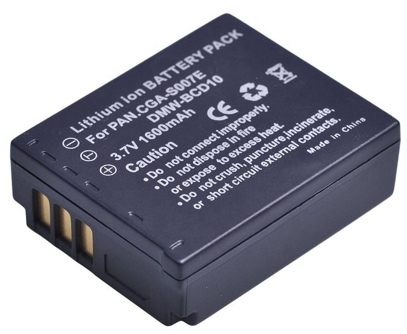 Аккумулятор DuraPro CGA-S007E для Panasonic 1600 mAh
