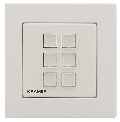 Панель управления универсальная с 6 кнопками Kramer RC-206/EU-80/86(W)