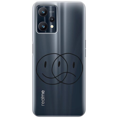 Силиконовый чехол с принтом Two Faces для Realme 9 Pro / Рилми 9 Про силиконовый чехол с принтом two faces для realme 9 pro рилми 9 про